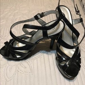 Guess Black Strapped Heels